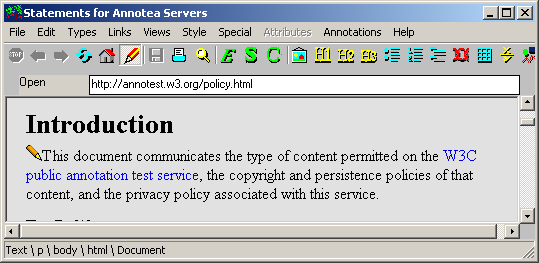 The annotation can be seen as a pencil icon on the document window.