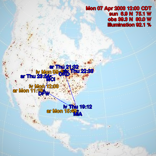 MCI to YMX and back for Extreme 2002