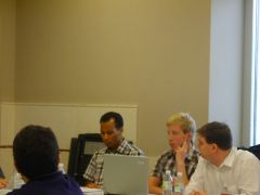 Richard Nkrumah (Enough Software), Pontus Carlsson (Drutt Corporation) and Chris Abbott (Mobile Phone Wizards AS)