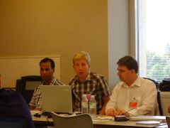 Richard Nkrumah (Enough Software), Pontus Carlsson (Drutt Corporation) and Chris Abbott (Mobile Phone Wizards AS)