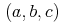 {\left.\middle({a},{b},{c}\middle)\right.}