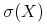 {\unicode{963}{\mo{}}{\left({X}\right)}}