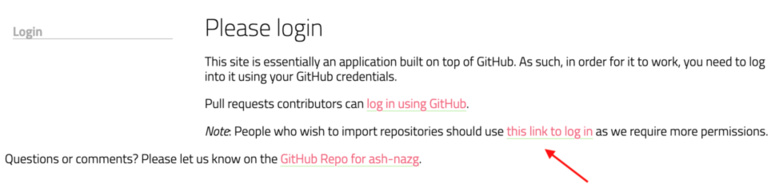 Repository manager login