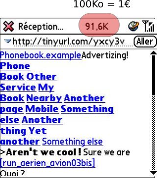 Screenshot of Phonebook.example loaded