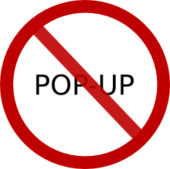 Say no to pop ups