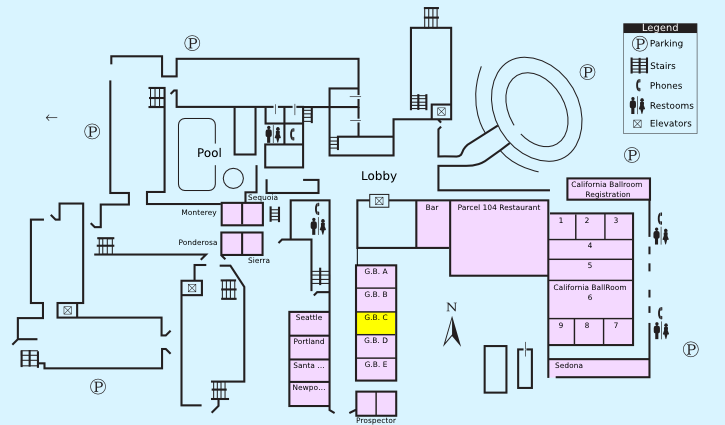 Floor plan with highlight on Grand Ballroom C