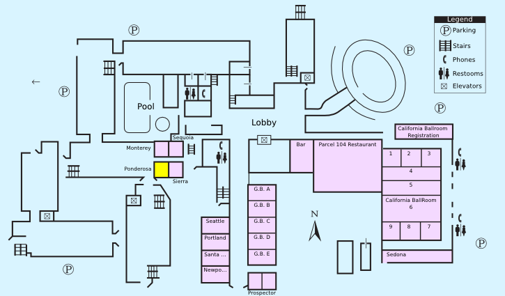 Floor plan with highlight on Ponderosa
