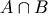 A \cap B