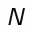 MATHEMATICAL SANS-SERIF BOLD ITALIC CAPITAL N