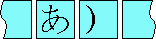 Diagram of glyph layout with no compression