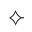 WHITE CONCAVE-SIDED DIAMOND WITH RIGHTWARDS TICK