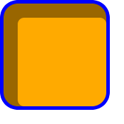 A round-cornered box with a light gray shadow the
       inverse shape of the box but 20px narrower and shorter filling 20px in
       from the top and left edges (just inside the border).
